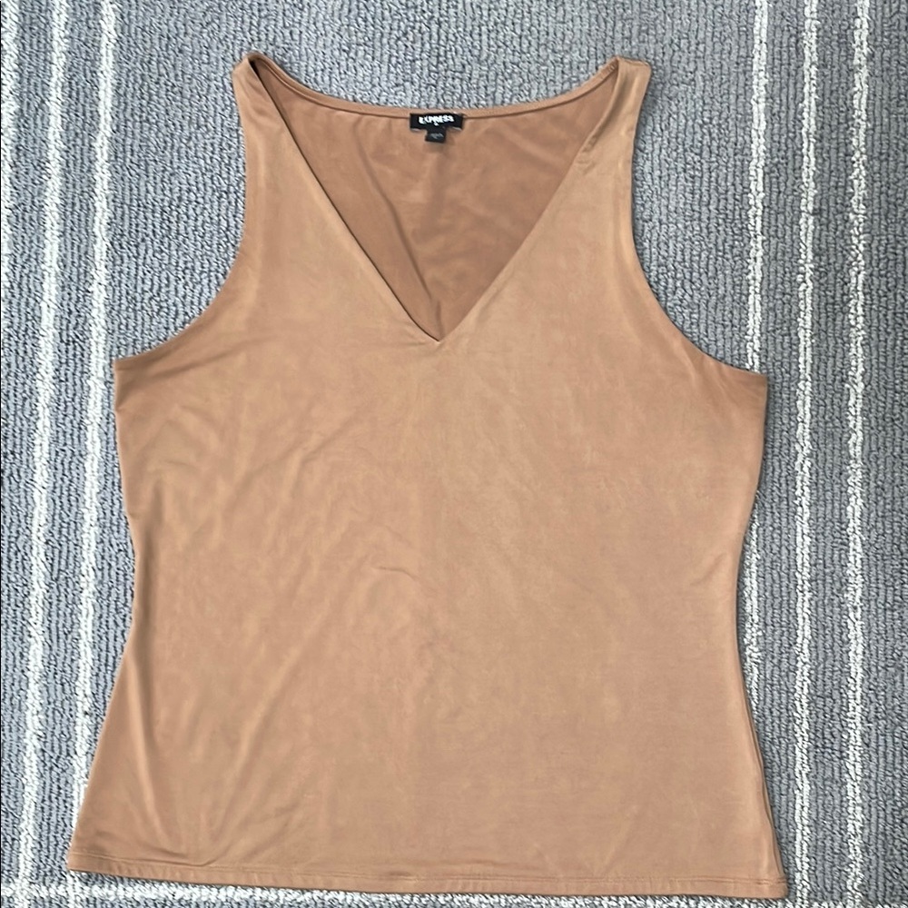 Express Tan Fitted Tank Top- Size XL